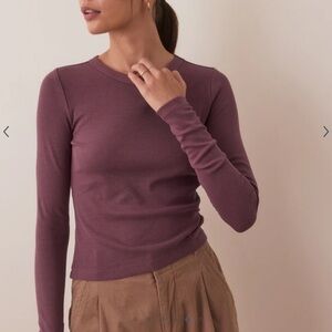 Marine Layer Lexi Rib Sun-In Longsleeve Crew Tee size Small
